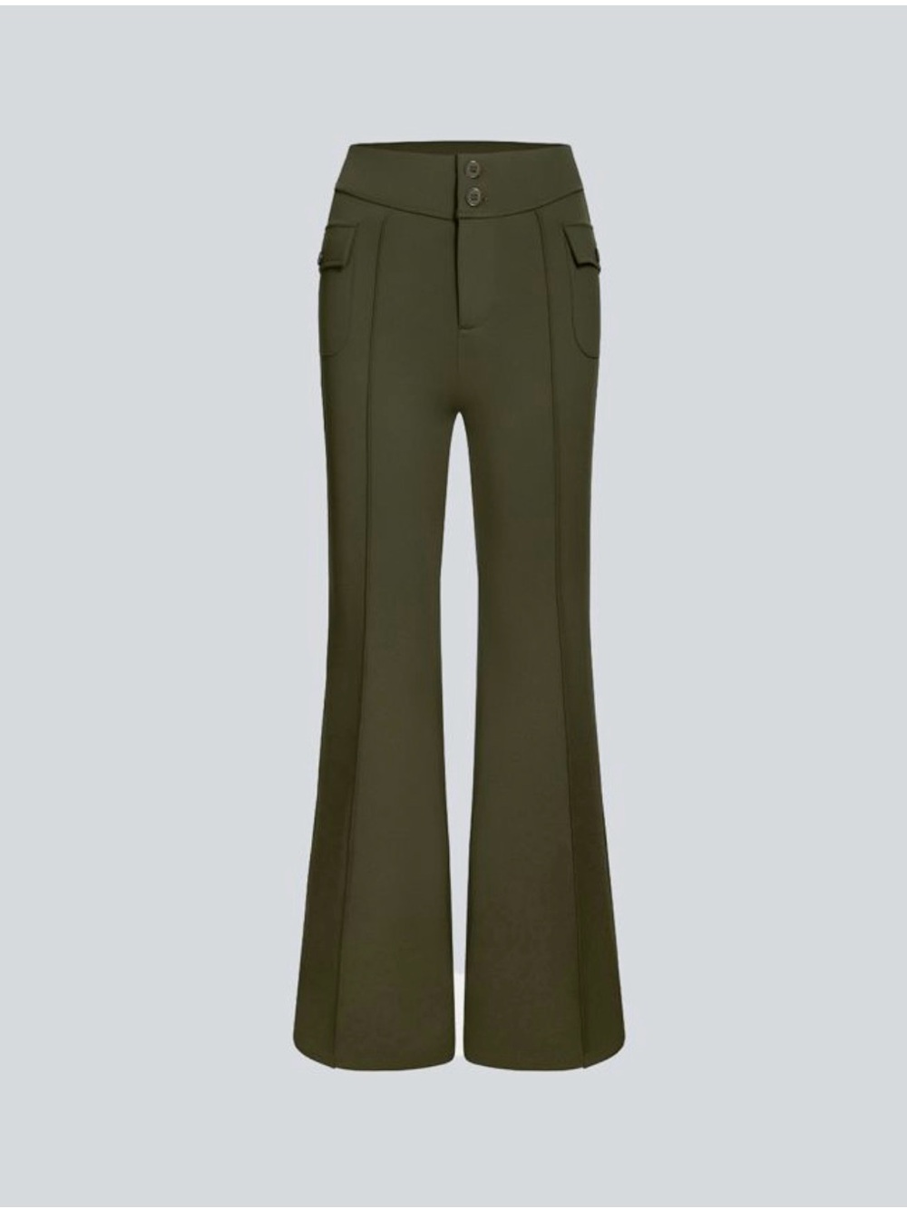 HALARA High Waisted Side Flap Pocket Flare Casual Cargo Pants - Picture 7 of 11